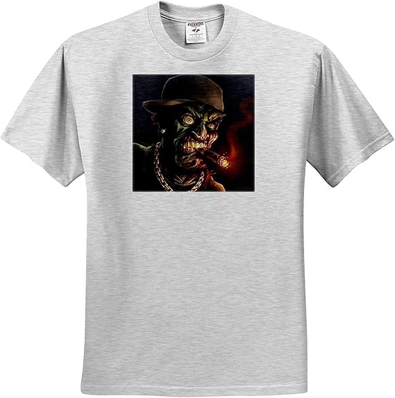 Amazon ダークゾンビヒップホップイラストゾンビヒップホップギャングタバコの喫煙tシャツ Tシャツ カットソー 通販