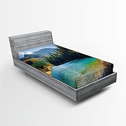 Lunarable Landscape 2 Pack Fitted Sheet, China