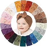 Jesries 22 PCS Baby Headbands Soft Nylon Hairbands with Bows Girls Hair Accessories for Newborn Infant Toddler Kids Handmade