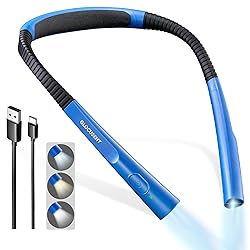 Glocusent Upgraded LED Neck Reading Light, Book