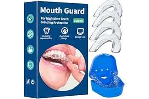 OORMGSRC Night Guards for Teeth Grinding, 4 Pcs Mouth Guard for Grinding Teeth at Night, Reusable Mouthguards for Grinding of Teeth, Night Mouth Guards for Teeth Grinding, Teeth Grinding Mouth Guard