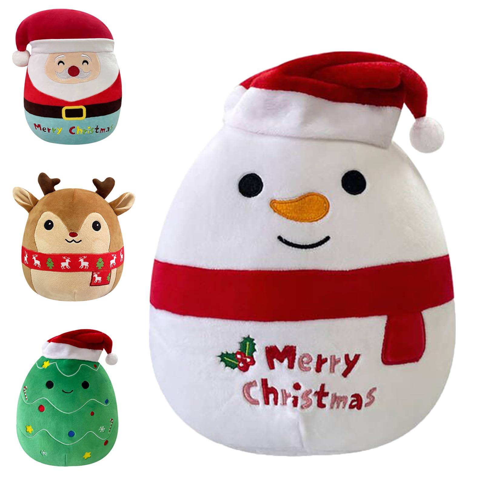 20cm Plushies Plush Snowman Squishy Christmas Plush Pillow Soft Toy 8" Stuffed Animal Snowman Plushies for Kids