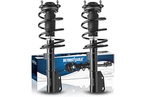 Detroit Axle - 2 Front Struts for Buick 08-12 Enclave Chevy 09-12 Traverse 07-12 GMC Acadia 07-10 Saturn Outlook, 2pc Struts w/Coil Spring 2007 2008 2009 2010 2011 2012 Replacement Strut Shock