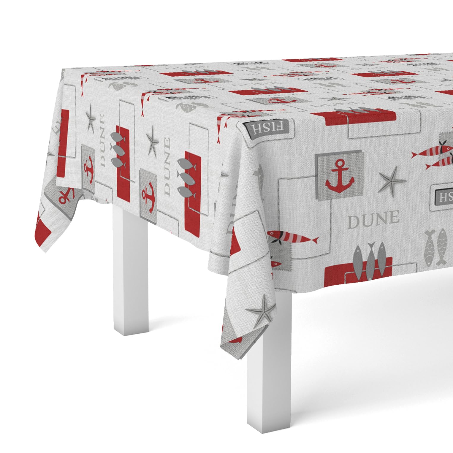 Martina Home Oilcloth Tablecloth Sea Red 300 x 140 cm