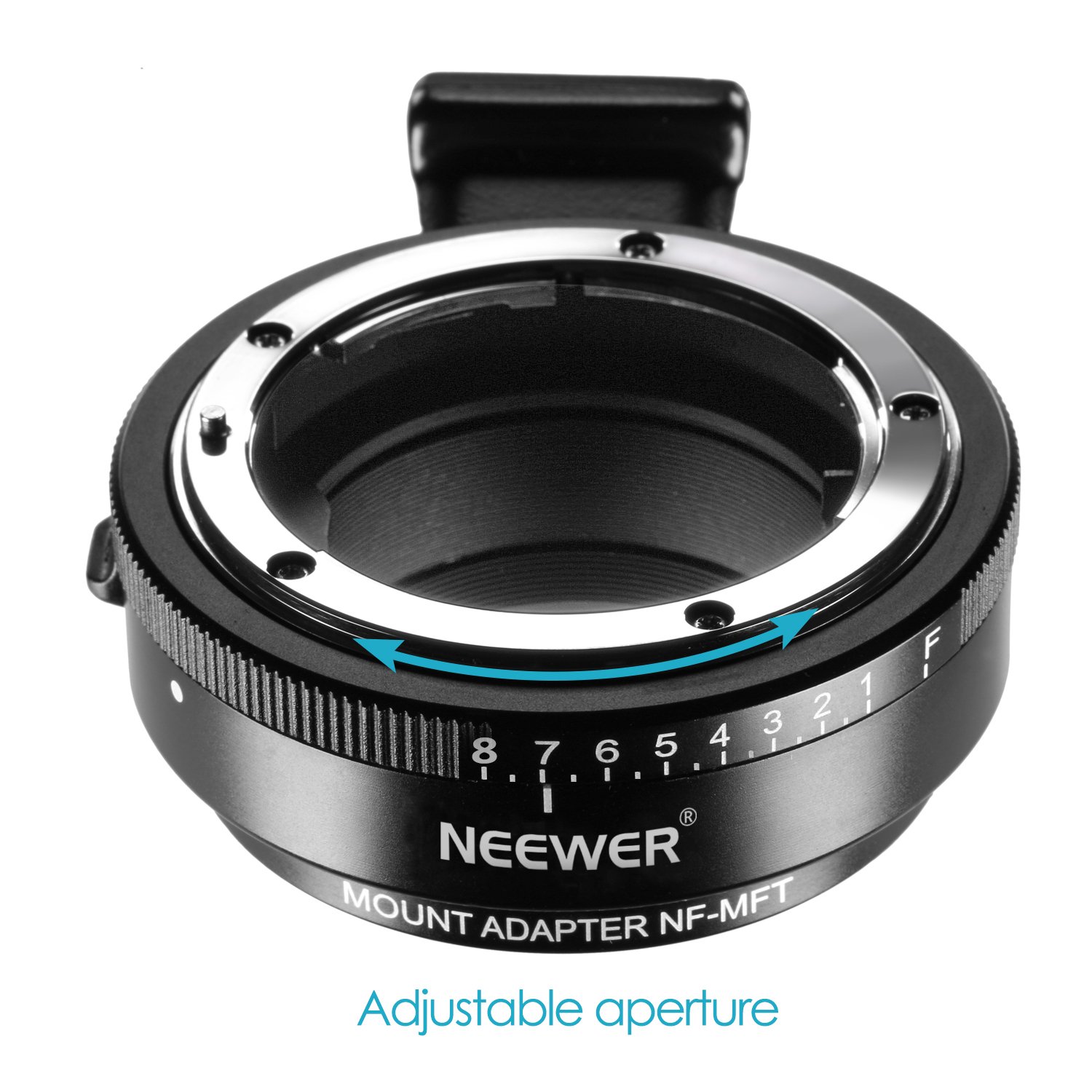 Amazon.com : Neewer Manual Focus Lens Mount Adapter with 8 Aperture Dial  for Nikon