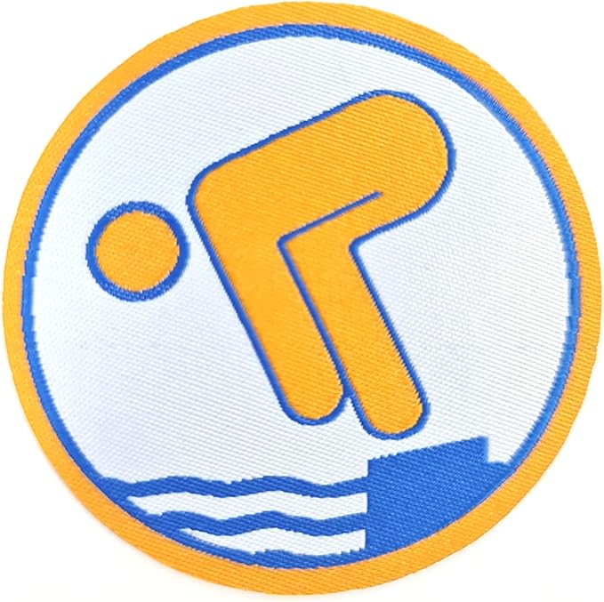 AXIONMARKT Schwimmabzeichen Jugendschwimmabzeichen Gold Jugend Rund ca.6cm Aufnäher zum ...