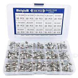 300 Pcs 15 Values 5 x 20mm Fast-Blow Glass Fuse