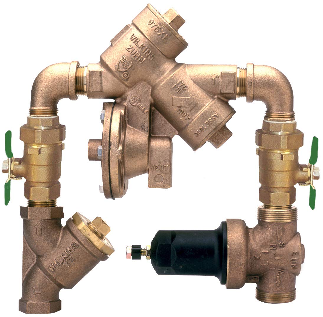 Zurn Wilkins 700XL Dual Check Valve, 3/4" FNPT X 3/4" MNPT | ASSE Listed, Lead-Free, Bronze Body