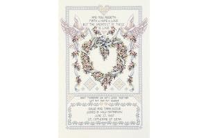 Janlynn Cross Stitch Kit, 17-Inch by 12-Inch, Wedding Doves