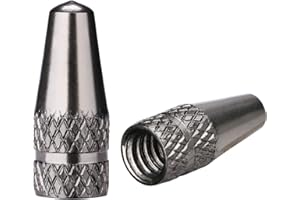 CAP ART Presta Valve Caps - Gray Aluminum Alloy Air Valve Stem Covers for MTB Mountain, Road Bike, Bicycle (5 Pack)