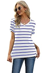 RUBZOOF Women's Short Sleeve Pajama Sets Striped