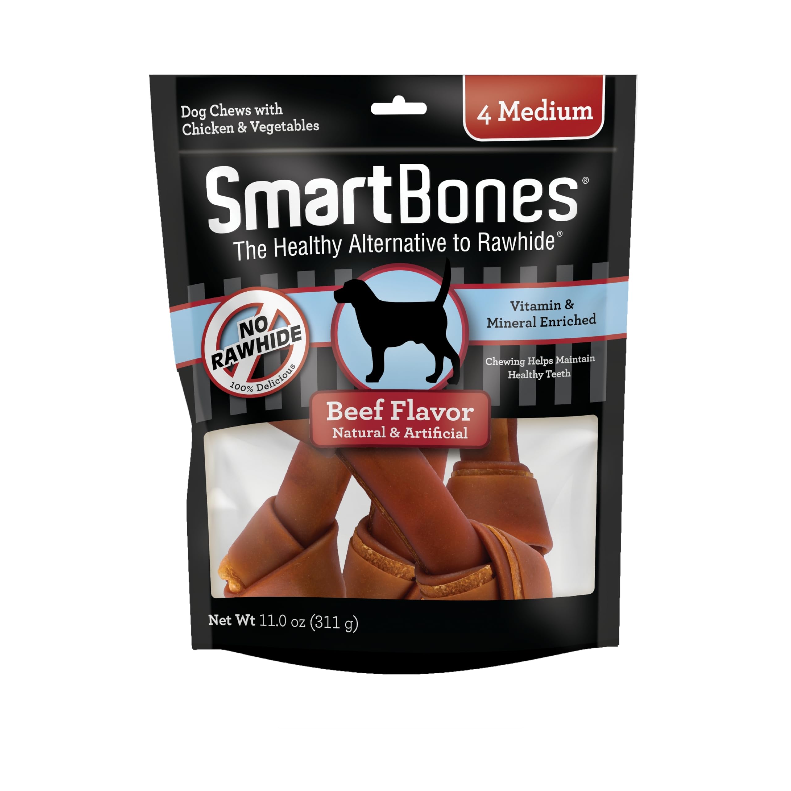 SmartBones Medium Chews With Real Beef 4