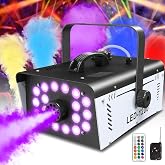 1200W Fog Machine Halloween Outdoor, 18 Lights 6000 CFM Smoke Machine Fog | Indoor Fog Machine with Remote for Wedding Party DJ Disco