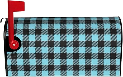 Buzón de buzón con diseño de búfalo, color azul cielo, para decoración