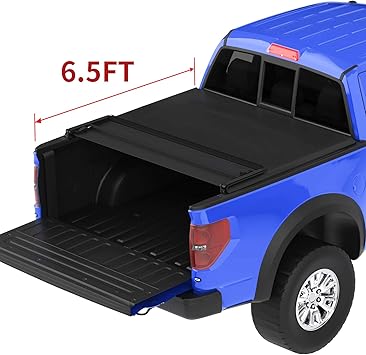Amazon Com Oedro Quad Fold Tonneau Cover Soft Four Fold Truck Bed Covers Compatible With 2015 2020 Ford F 150 F150 Styleside 6 5 Feet Bed Automotive