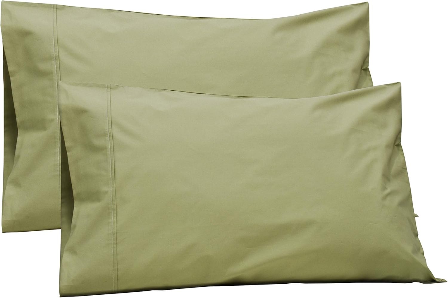 100% Cotton Percale Sheets Queen Size, Sage, Deep Pocket, 4 Piece - 1 Flat, 1 Deep Pocket Fitted Sheet and 2 Pillowcases, Crisp and Strong Bed Linen: Home & Kitchen