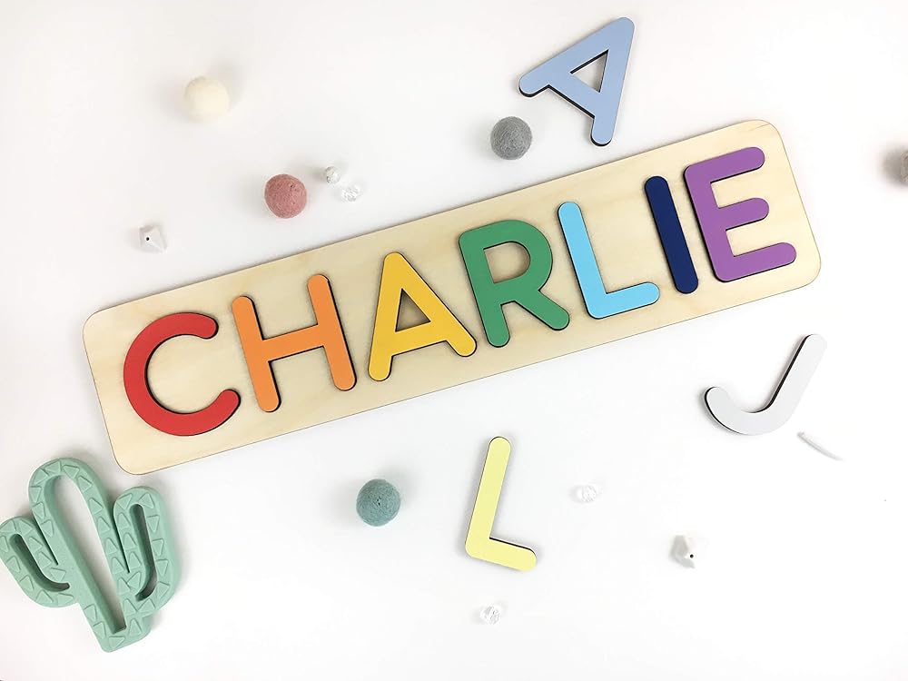 Name Puzzle for Baby Boy Personalized wooden puzzle for