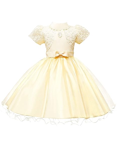 light yellow flower girl dresses