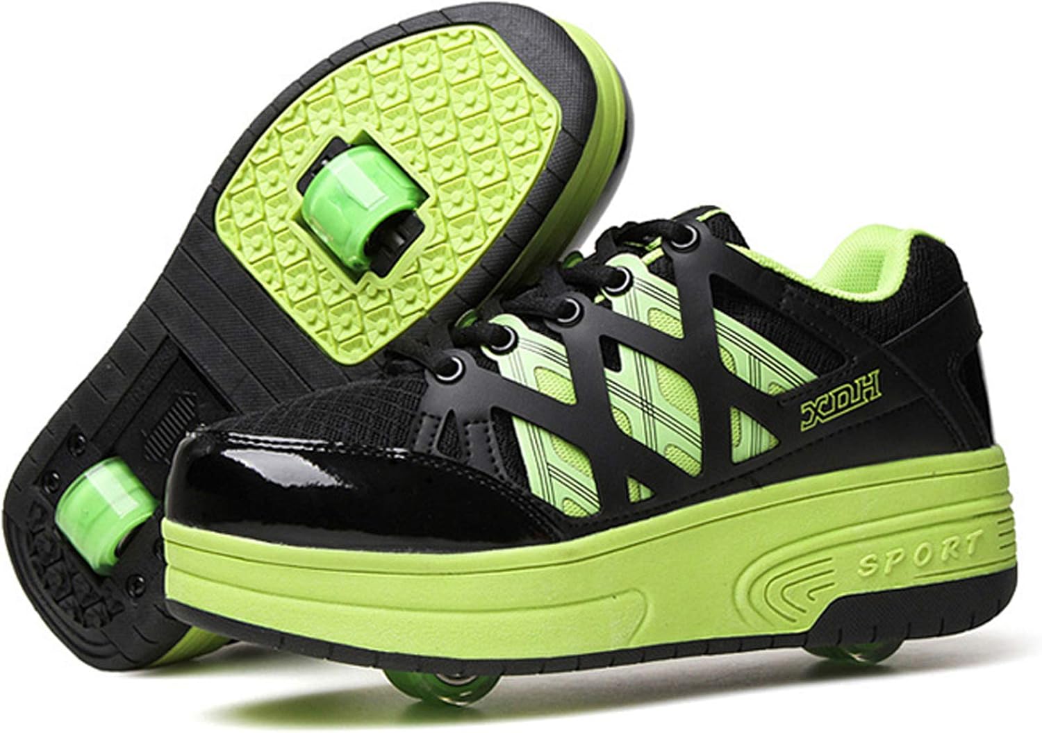 Skateboard Shoes with Wheels Boys And Girls Roller with Double Wheels