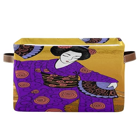 ALARGE Aufbewahrungskörbe im Vintage-Stil, japanischer Geisha-Kimono