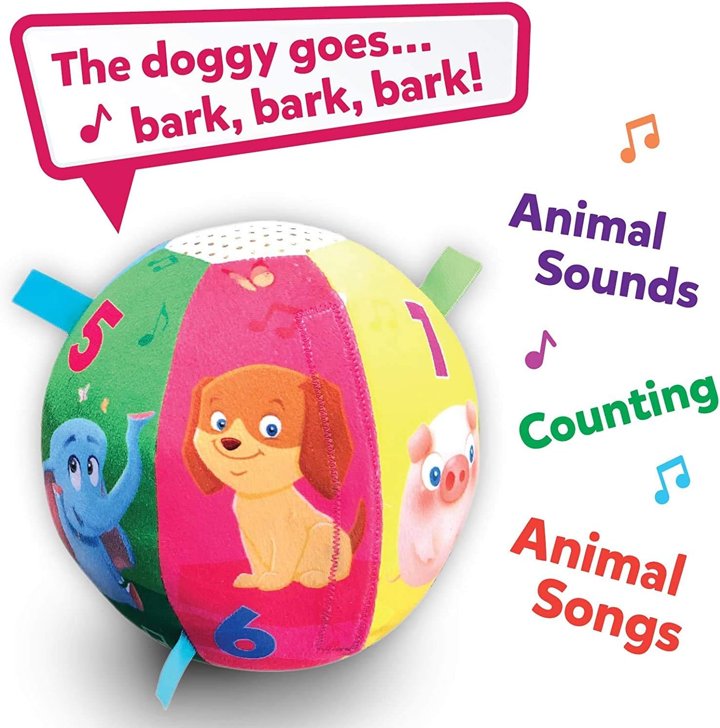 Move2Play Interactive Animal Sounds Crawl Ball Toy for Babies and Toddlers, Baby Ball for Ages 6 Months to 1, 2 Year Old boy and Girls: Toys & Games