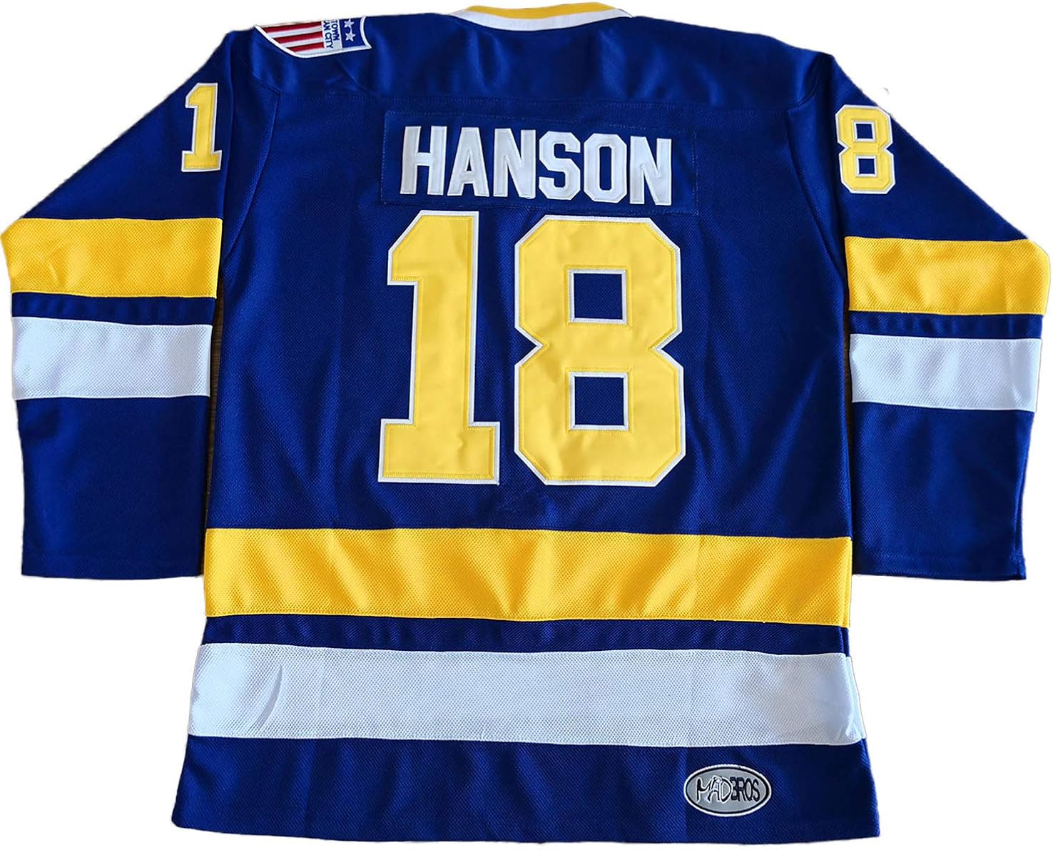 Men Hanson Brothers Jersey,Charlestown Chiefs 16 Jack 17 Steve 18 Jeff Slap Shot Movie Ice Hockey Jersey Stitched Blue White: Clothing