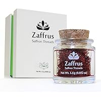 Zaffrus - Certified Organic Super-Premium All Red Saffron Threads (1.5 gram, .052 oz)