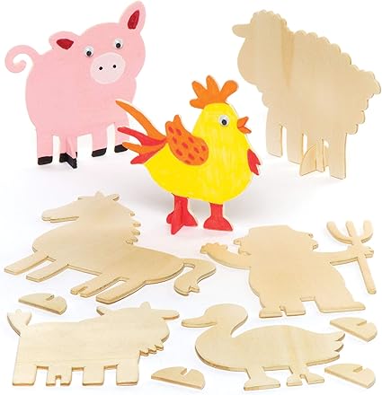 animales de madera para niños