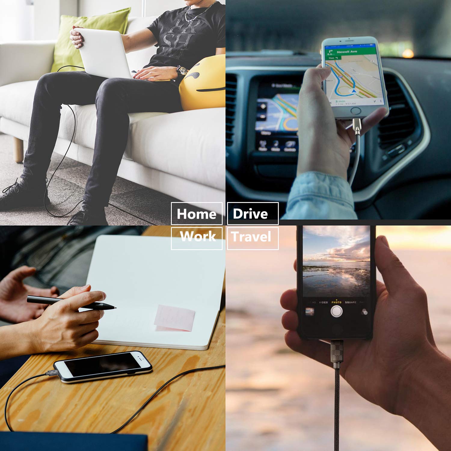 16FT Charger Cable，5M Nylon Fishnet Braided Super-long Charge Cord USB Cable with Zinc Alloy Connector Compatible with Phone 11/11Pro/11ProMax/Xs/Max/XR/X/8/8Plus/7/7Plus/6S/6S Plus/5/5S/5C/SE/Pad/Pod