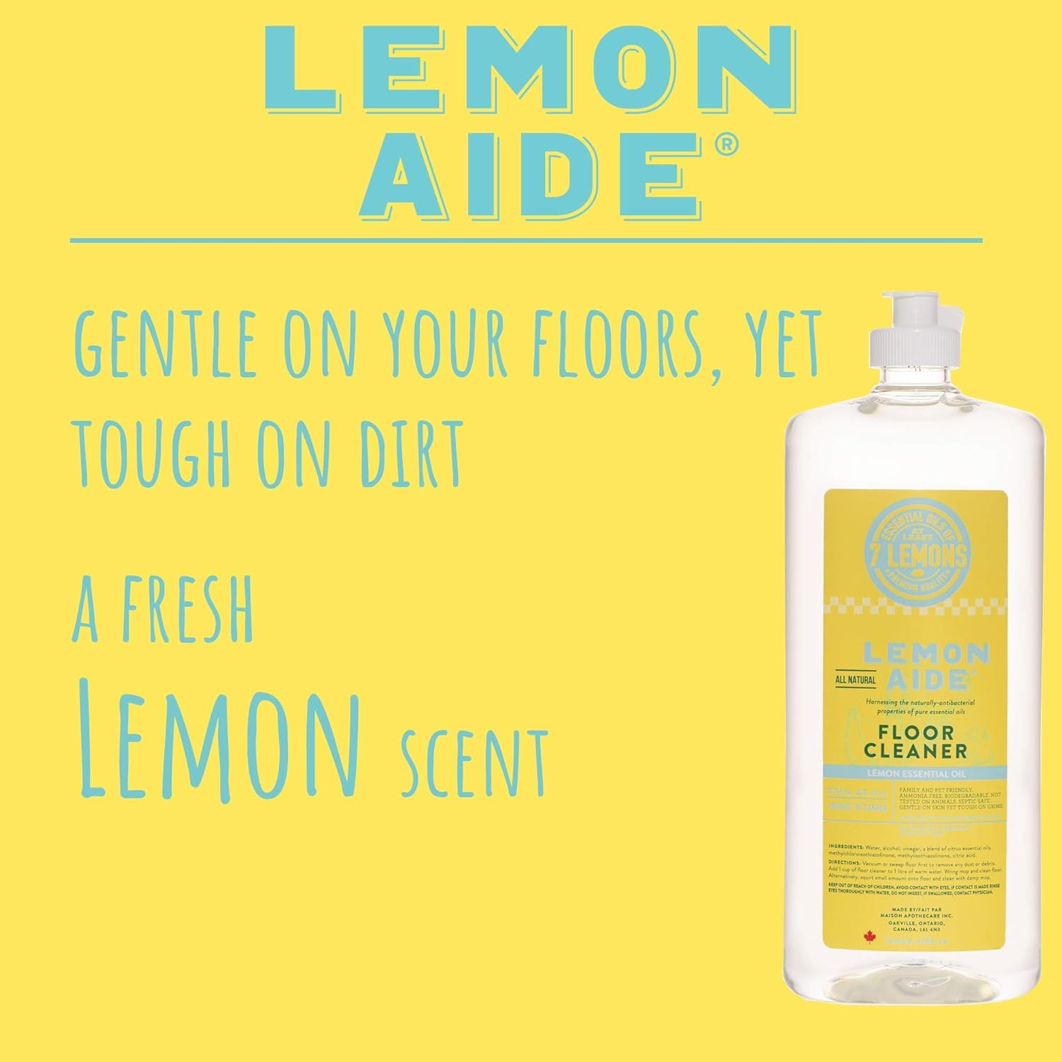 Lemon Aide All Natural Floor Cleaner Made With The Essential