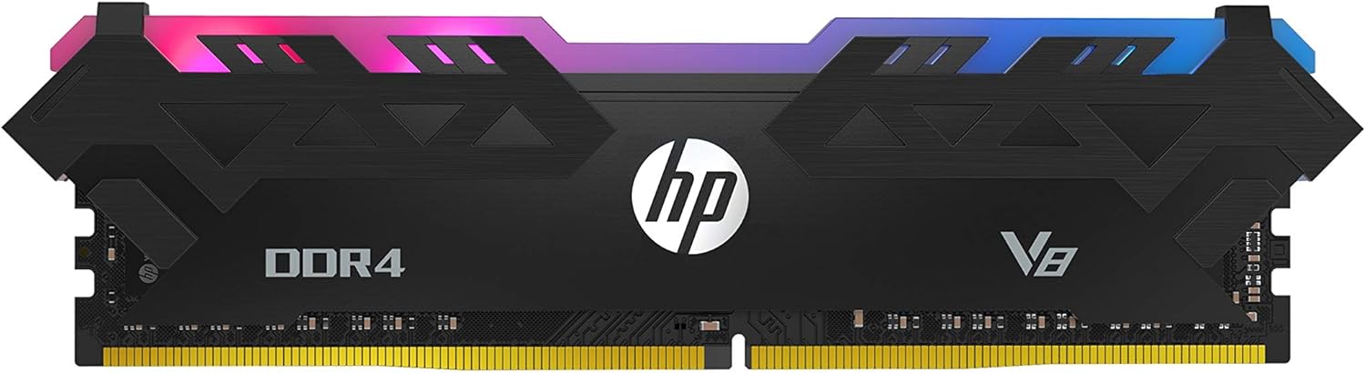 HP V8 RGB 16GB (2 x 8GB) DDR4 3000MHz U-DIMM CL16 Desktop Memory Kit - Black - (8MG00AA#ABC)