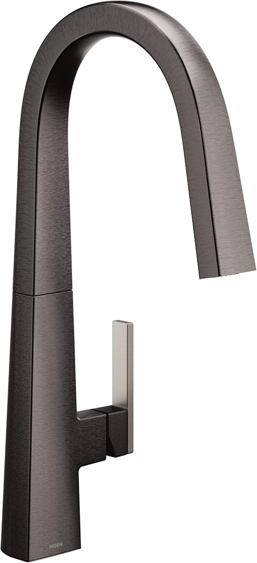 Moen S75005BLS Nio Collection One PullDown Kitchen Faucet with Power