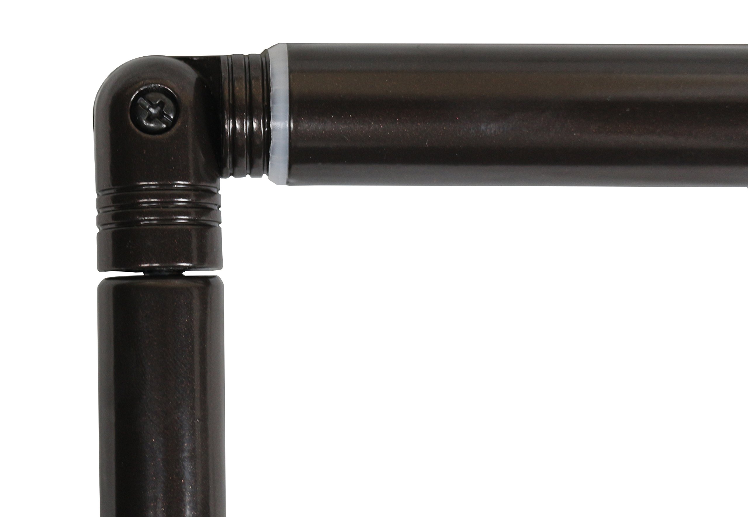 Meriville 1Inch Diameter Bay Window Curtain Rod Set for Bayview