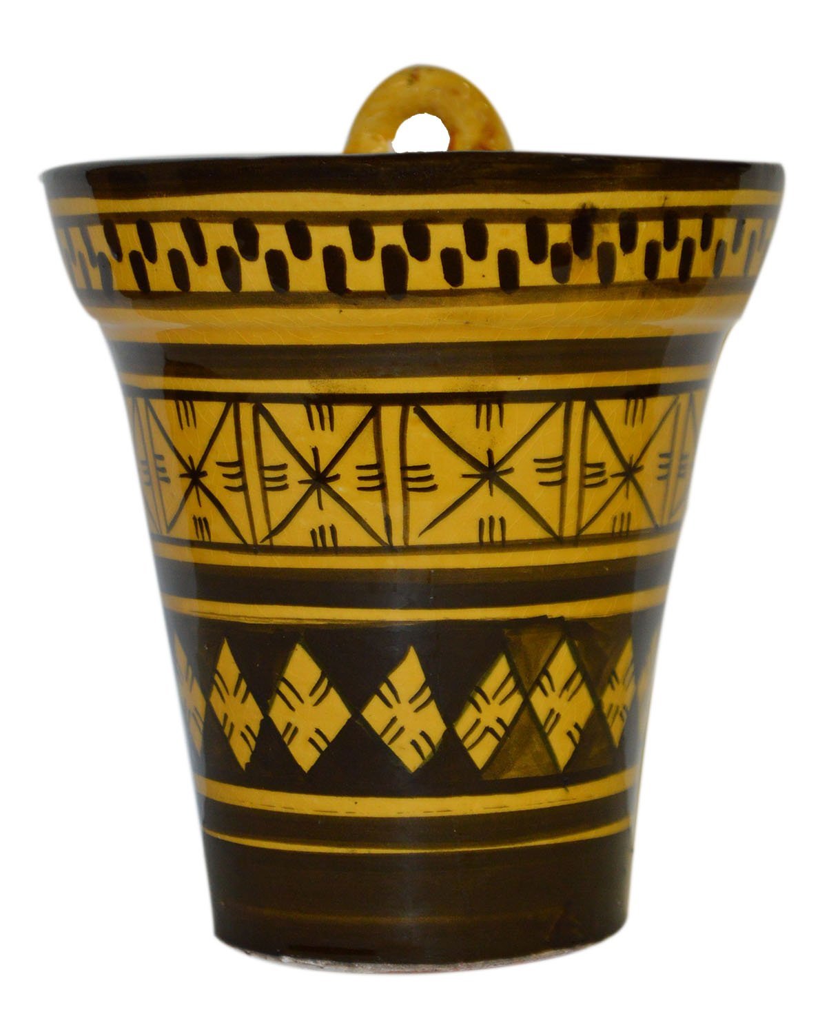 Moroccan Ceramic Hanging Flower Pot with Drainage Hole Planter