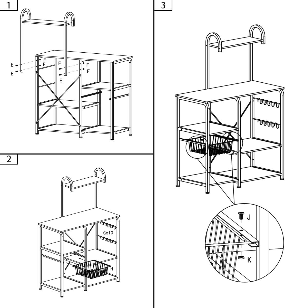 AZ L1 Life Concept Pantries, 35.5 inches, Neutral: Furniture & Decor