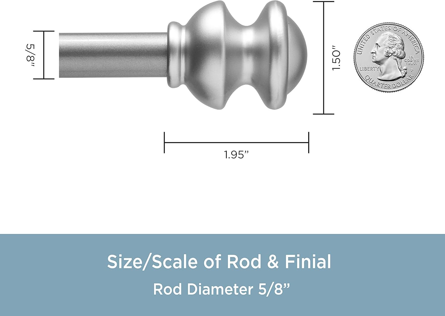 Kenney Kendall Standard Decorative Window Curtain Rod, 28-48", Brushed Nickel: Home & Kitchen