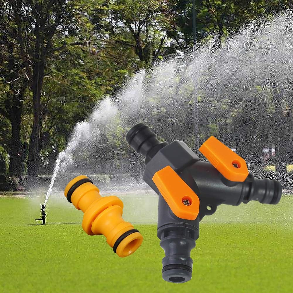 Skystuff Garden Hose Splitter with Control Valve Hose End Connectors and Double Pipe Connectors for Outdoor Garden - Image 3