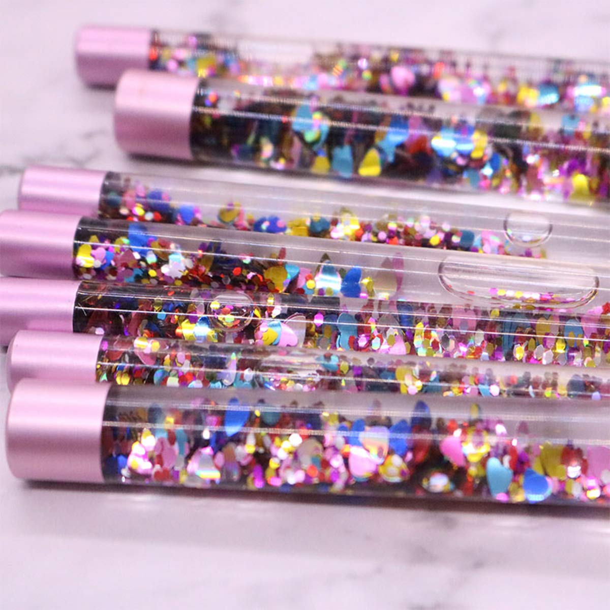 Sparkle Makeup Brushes Set with Fan Brush,Colorful Beautiful Sparkles Bronzer Blush Power Fan Lip Eyeshadow Eyebrow Eye Blender Brush