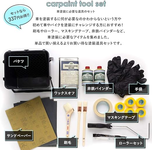 Amazon 塗装道具 はじめて車塗装セット 1人作業用 Z3k ペイントブラシ 刷毛