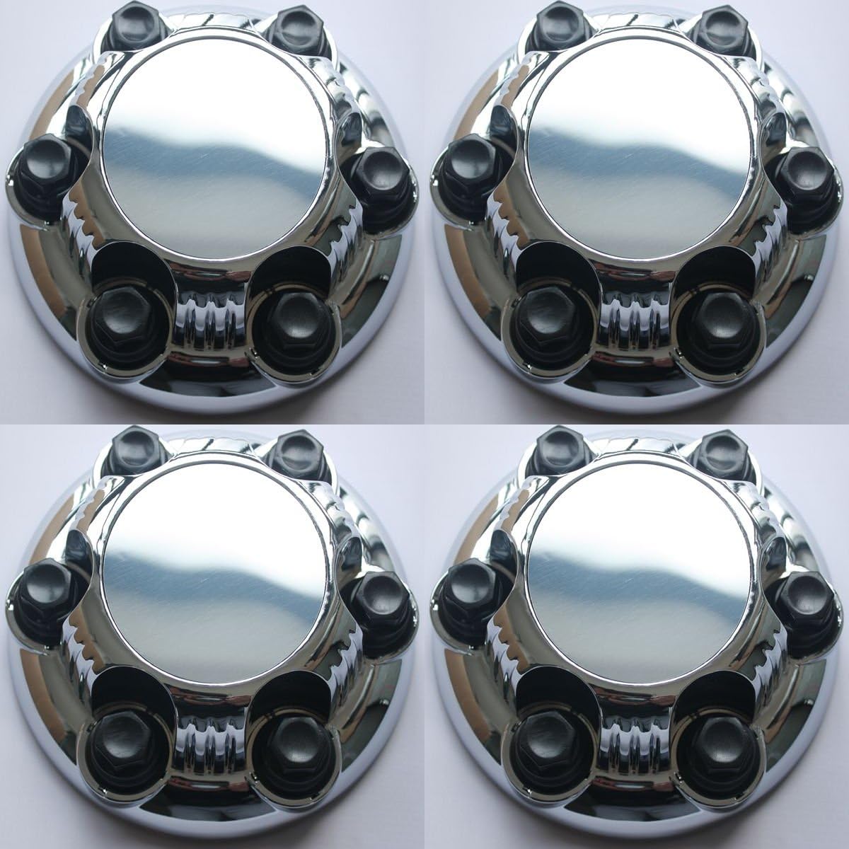 Set of 4 pieces Chevy GMC Sierra Savana Suburban Silverado Tahoe Avalanche Yukon 6 Lug 16" 17" Chrome Wheel Center Hub Caps Hubcaps Covers