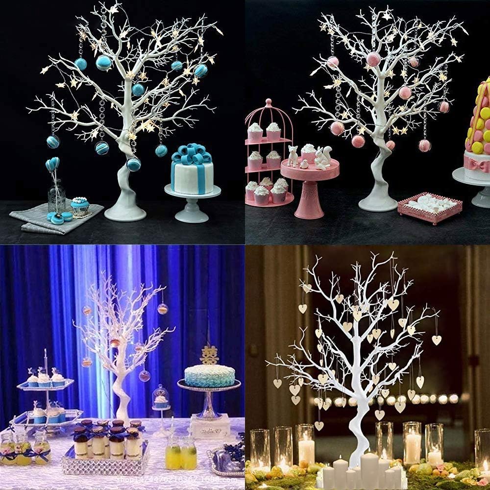 NUPTIO Christmas Tree Twig Artificial: 75cm White Table Trees Xmas Halloween Easter Decoration Fake Tabletop Branch for Window Bedroom Holiday Party - Image 3