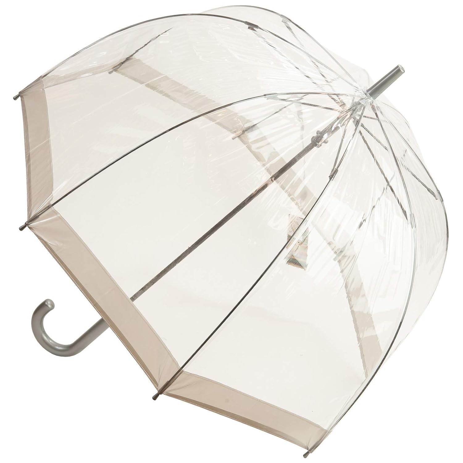 Soake Clear Deep Dome Umbrella Silver Trim Amazon.co.uk Luggage