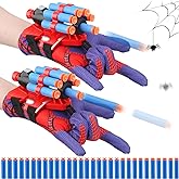 JONEG Web Shooters Toy for Kids 2 Pack, Toy for 3 4 5 6 7 8 Year Old Boy, Web Slinger with Spider Glove Launcher, Toys for Boys 4-6 6-8, Birthday Gifts