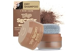 I DEW CARE Biotin Clarifying Dry Shampoo - Tap Secret Brown | Strengthening & Volumizing, Powder Type, Refillable, Travel size, Non-aerosol, Brunette, Korean Ginseng, Preppy Stuff, 0.26 Oz