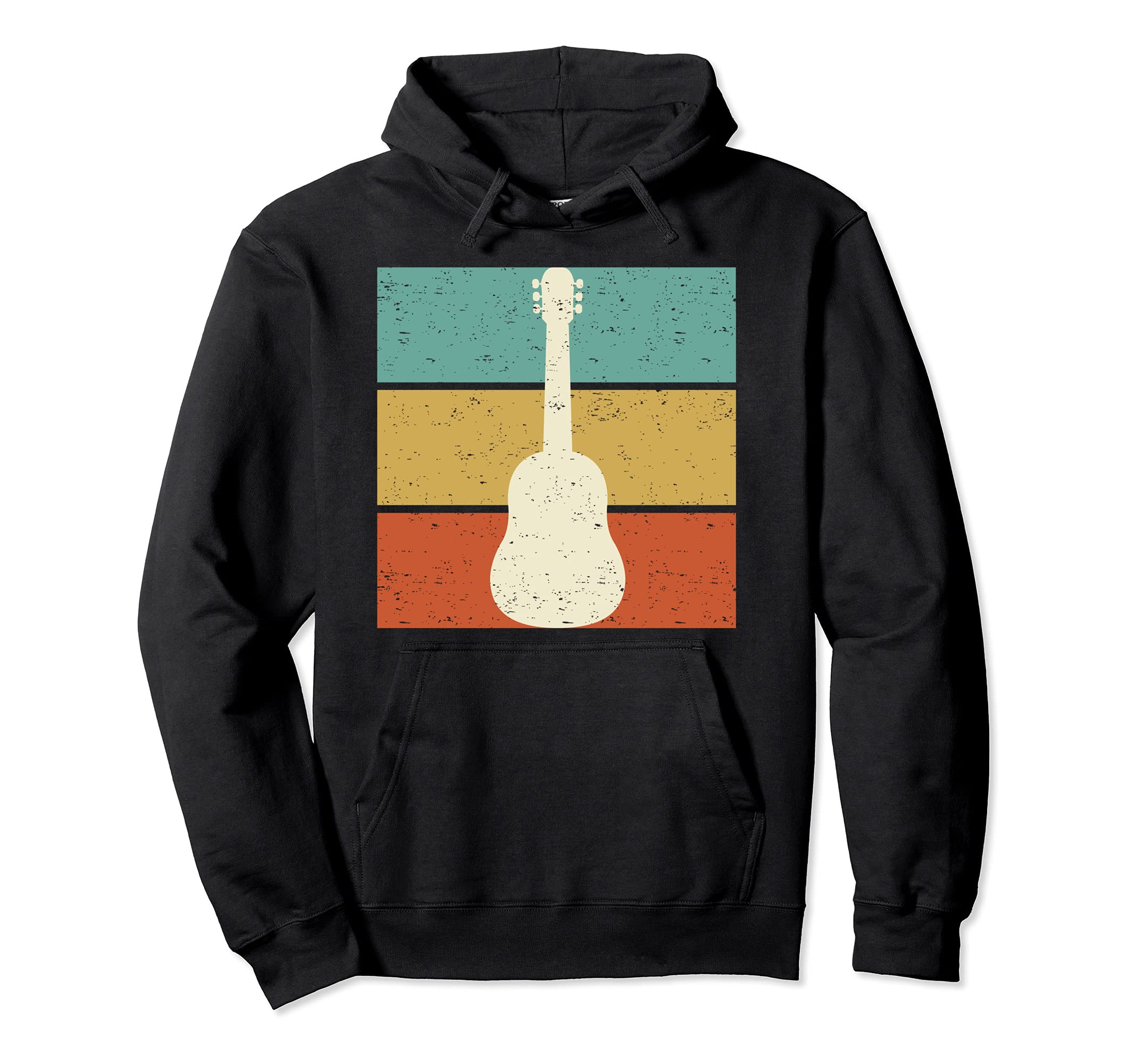 Vintage Guitar Player Design Guitarist I Acoustic Guitar Pullover Hoodie