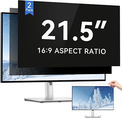 IPROKKO 2 Pack 21.5 Inch Privacy Screen Anti Spy Privacy Filter 16:9
