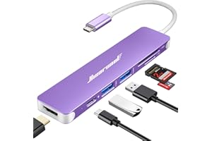 Hiearcool USB C Hub for MacBook Pro M2, USB C Adapter for MacBook Air M1, USB C to HDMI Multi-Port Adapter 7 in 1 USB C Dock HDMI Adapter for MacBook Thunderbolt 3 4 Laptops and Other Type C Devices