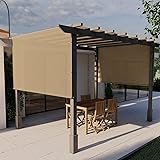 E&K Sunrise 4'Wx4'L Pergola Shade Cover with