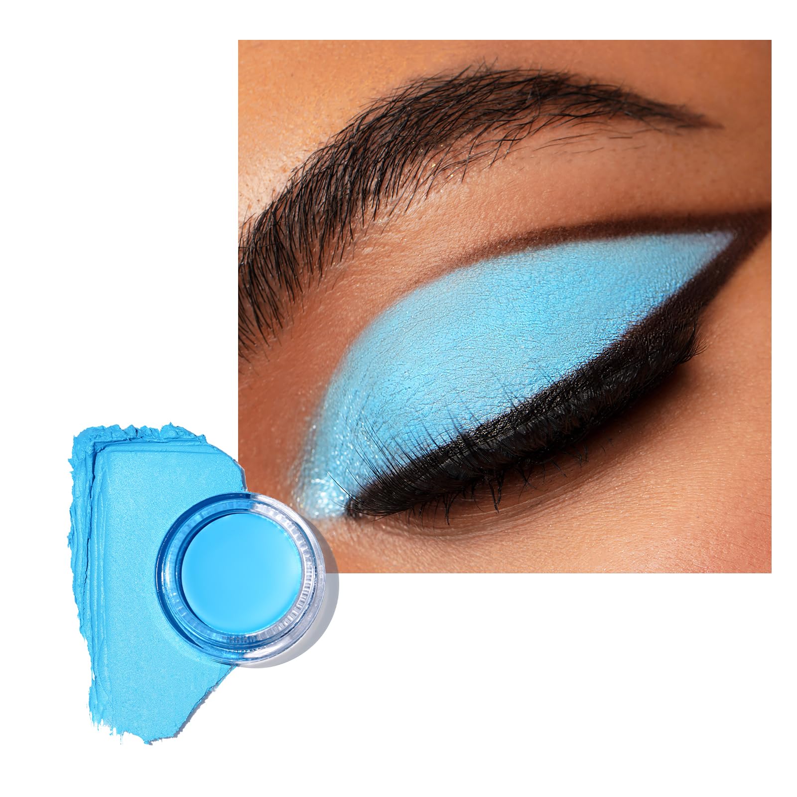 Oulac Matte Eye Shadow Blue | Eyeliner & Eyeshadow Primer Fine Texture Up to 12 Hours+ Wear | Waterproof Matte Finish | Daily Eye Makeup | Vegan | 06g (CM09) Wonder