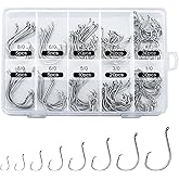 150PCS Circle Hooks, Strong High Carbon Steel Fresh and Saltwater Fishing Hooks, Variety of Different Sizes Circle Hook - Size:#1 1/0 2/0 3/0 4/0 5/0 6/0 8/0